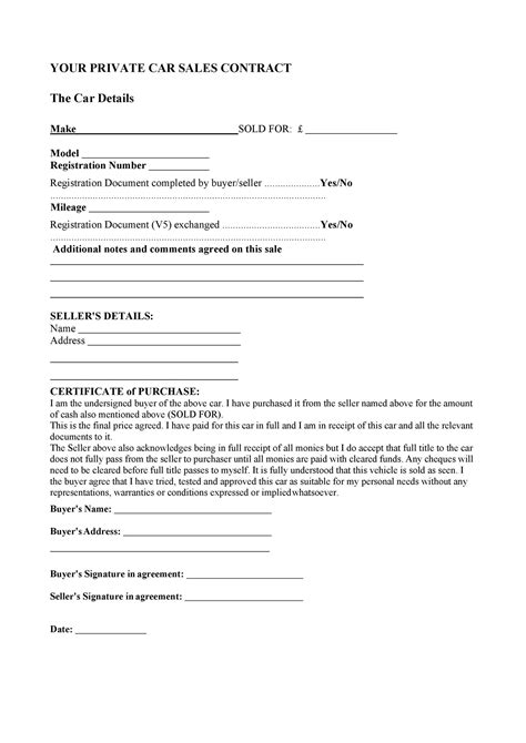 Sales Agreement Contract Template