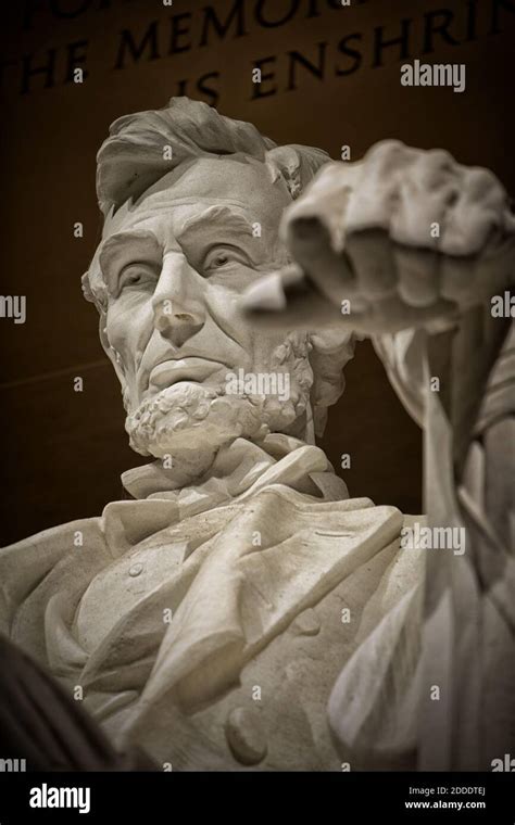 A photo of the statue of Lincoln at the Lincoln Memorial Stock Photo ...