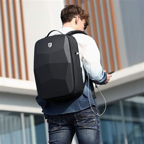 Anti Theft Laptop Backpack, Hardshell Expandable for Men with USB Port ...