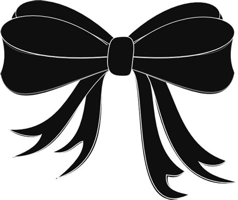 Black Bow Ribbon Clip Art at Clker.com - vector clip art online ...