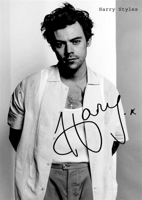 Harry Styles Poster Wal Lart Black and White Signed copy - Etsy