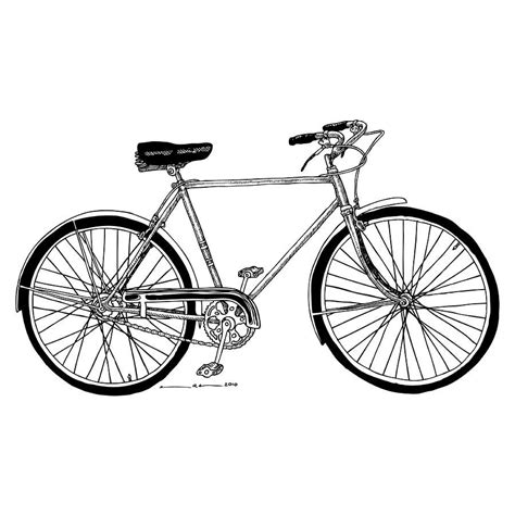 This is a vintage drawing of a bike. I've always loved bikes and biking. Biking has always been ...