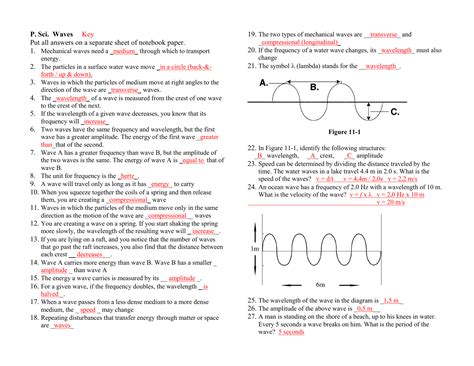 Physics Waves Worksheet