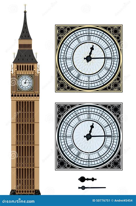 Landmark Big Ben and the Clock Stock Illustration - Illustration of ...