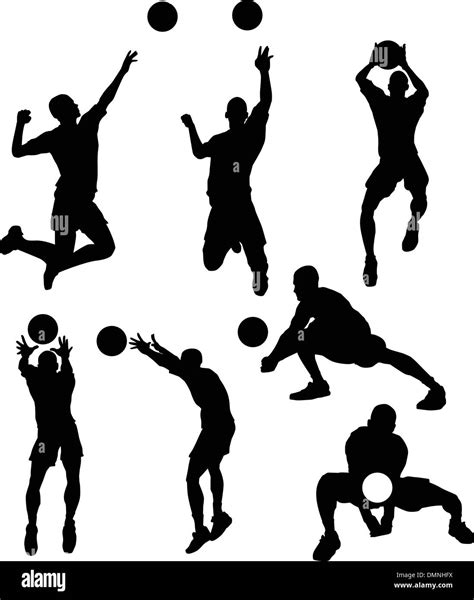 Volleyball player Black and White Stock Photos & Images - Alamy