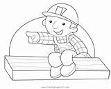 Sitting And Smiling Bob Coloring Page For Kids  Free the Builder sketch template
