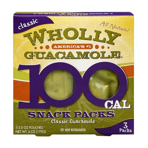 Wholly Guacamole Classic Guacamole 100 Cal Snack Packs (6 oz) - Instacart