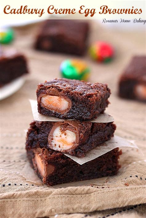 une gamine dans la cuisine: Cadbury Creme Egg Brownies