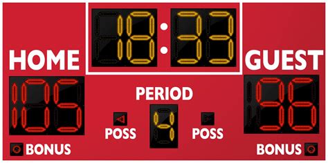 Buy Varsity Scoreboards Permanent 8' x 4' x 8" Indoor Basketball Scoreboard Model 2230 Online at ...