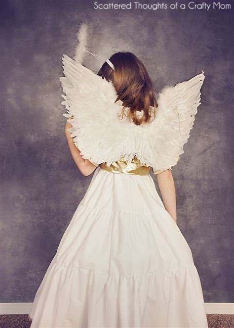 DIY Angel costume for Halloween. (free pattern and tutorial) | Angel costume diy, Girls angel ...