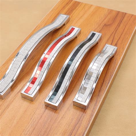 Hot Modern Door Shinning Long Handles Pull Knobs Fit for Kitchen ...