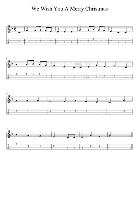 We Wish You A Merry Christmas - Easy Ukulele Fingerpicking Tab ...