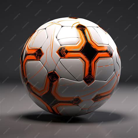 Premium Photo | White World Cup Soccer Ball with Orange Designs