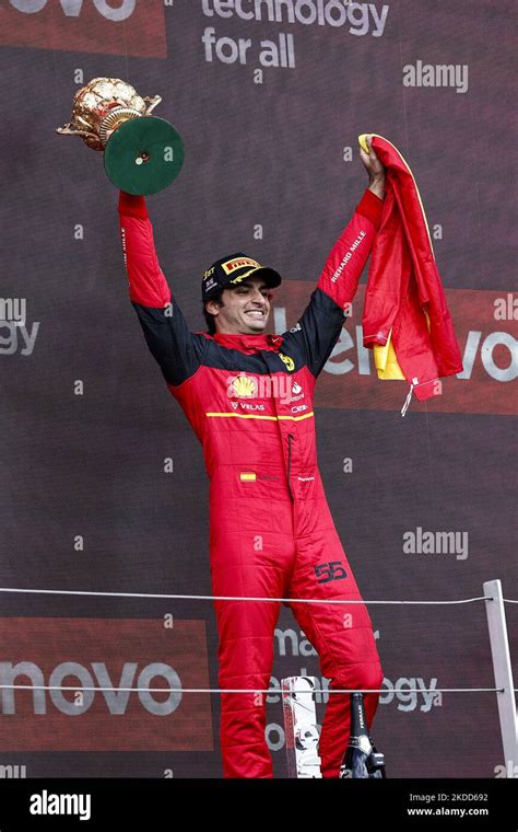 Carlos Sainz, Scuderia Ferrari, portrait celebrating his victory at the ...