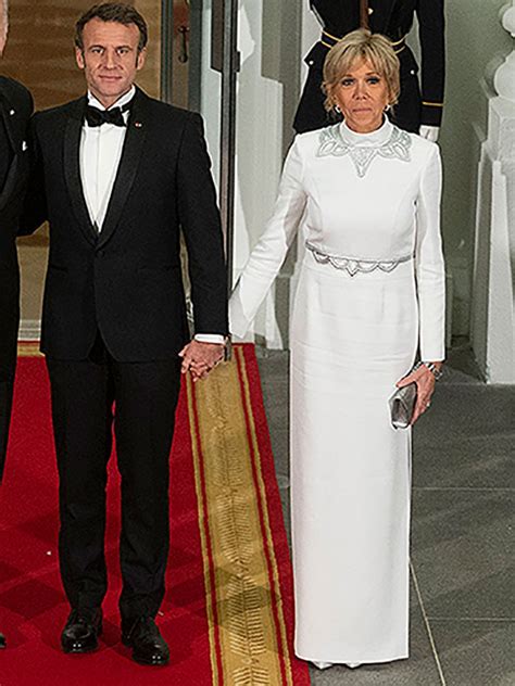 Brigitte Macron is elegant in a long white dress for a state dinner with Joe Biden: photos - US ...