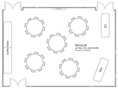 Floor Plan - Banquet 40 px - Banff Ptarmigan Inn