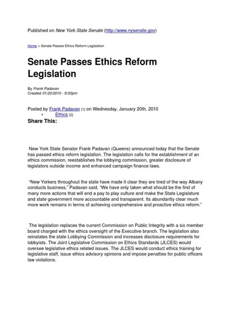 Ethics | PDF | Lobbying In The United States | Justice