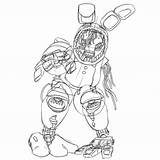 Withered Bonnie FNAF Coloring Page For Kids Five Nights At Freddys  sketch template