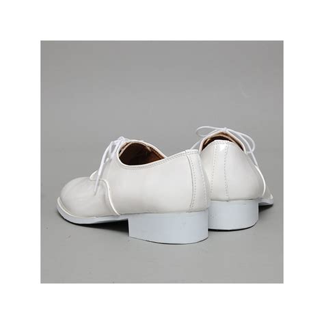 Men's Glossy White Oxford Shoes