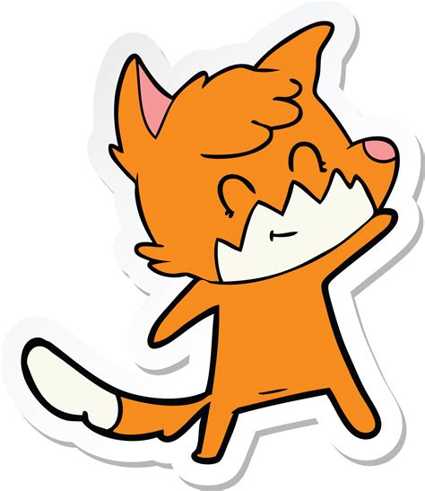 sticker of a cartoon friendly fox 42326669 PNG