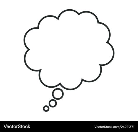 Thought cloud icon Royalty Free Vector Image - VectorStock