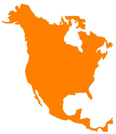 Small Blank Map Of North America