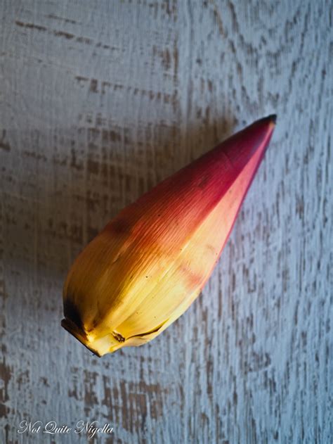 Banana Flower Salad How To Cut Banana Flower @ Not Quite Nigella