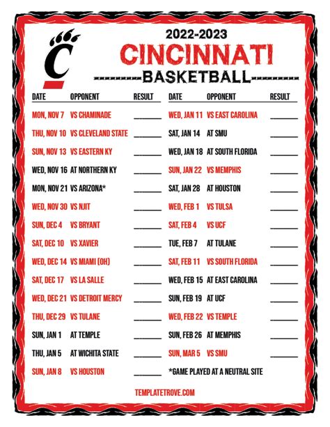 Cincinnati Bearcats Basketball Schedule 2024 - Linda Paulita