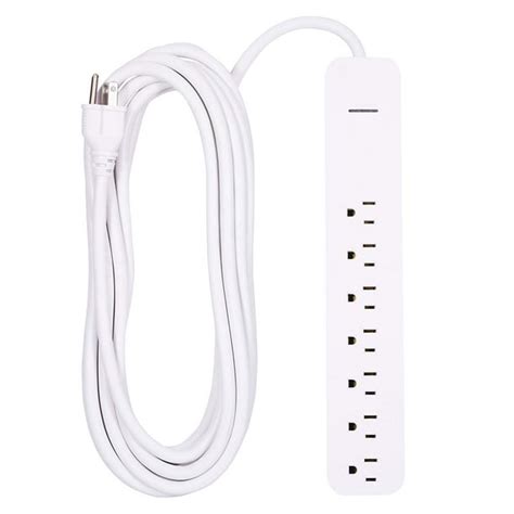 GE 7-Outlet Surge Protector with Extra Long 25 ft. Extension Cord, White - Walmart.com - Walmart.com