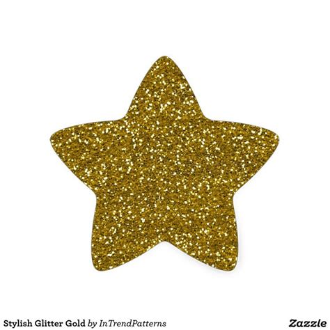 Stylish Glitter Gold Star Sticker | Zazzle.com | Gold star stickers, Star stickers, Glitter stickers