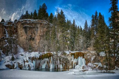 Hanging Lake, CO in Winter. | Natural landmarks, Lake, Landmarks