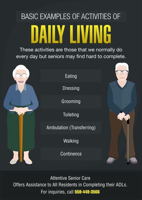 Basic Examples of Activities of Daily Living #AttentiveSeniorCare | Activities of daily living ...