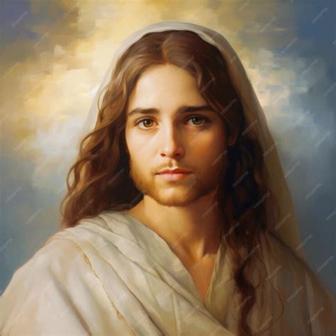 Premium AI Image | Classic Oil Painting Art of Catholic Jesus Christ