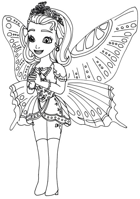 Sofia The First Coloring Pages: Princess Butterfly Sofia the First Coloring Page | Coloring ...