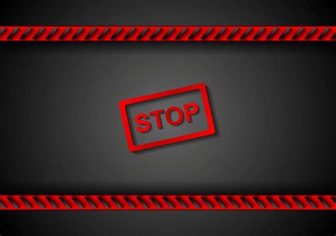 Premium Vector | Stop sign and red danger tape vector design