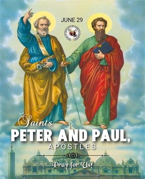 Happy Feast Day Saints Peter & Paul! Saints Peter & Paul, pray for us. June 29 | Saints of the ...