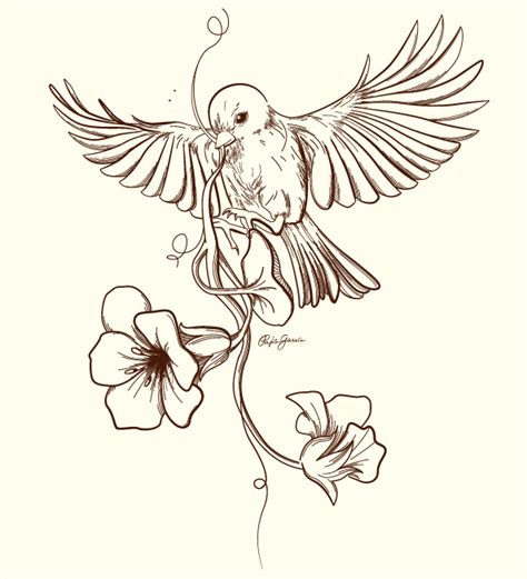 Bird & flowers on Behance