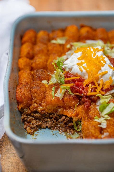 Tater Tot Taco Casserole Recipe - Dinner, then Dessert