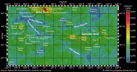 surface map of Venus - Students | Britannica Kids | Homework Help