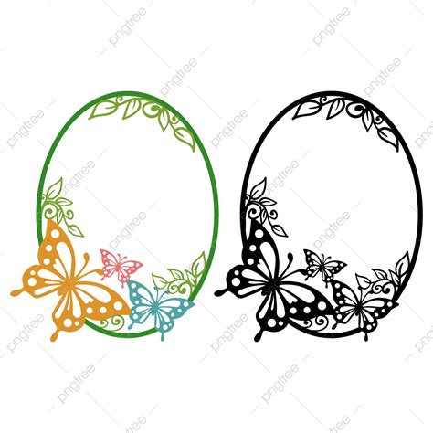 Oval Border Clipart PNG Images, Oval Butterfly Frame Border, Butterfly Png, Oval Border, Border ...