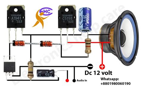 amplifier circuit board using 12 volts | Circuit diagram, Diy amplifier ...