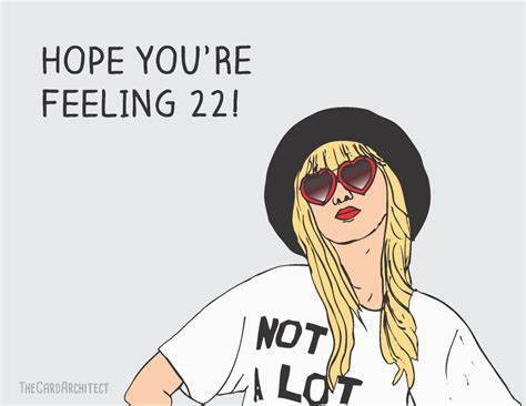 Custom Taylor Swift 22 Birthday Card