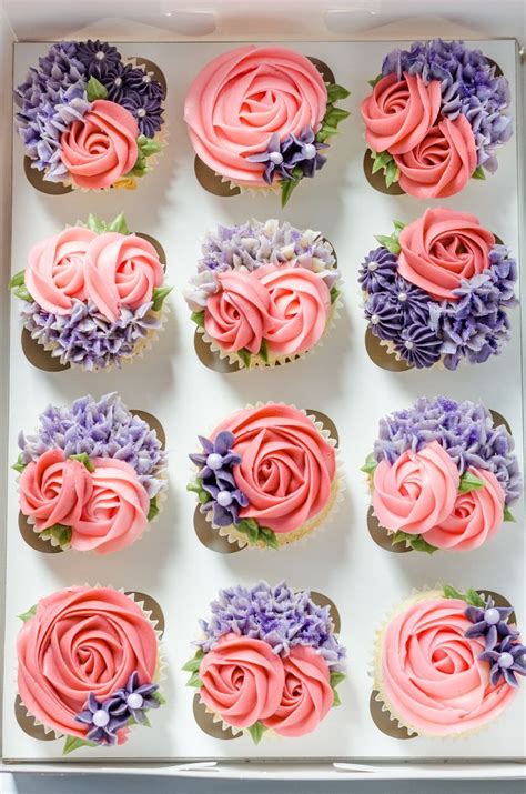 Blumenkuchen, die Ideen verzieren | Tortendeko, Cupcakes, Cupcake kuchen