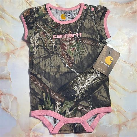 Carhartt Baby Girl Camo Onesies NWT | Baby girl camo, Carhartt baby ...