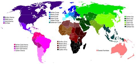 Regions world map - Regions of the world by Saint-Tepes on DeviantArt