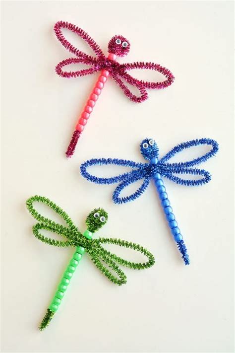 How to Make Beaded Pipe Cleaner Dragonflies - One Little Project