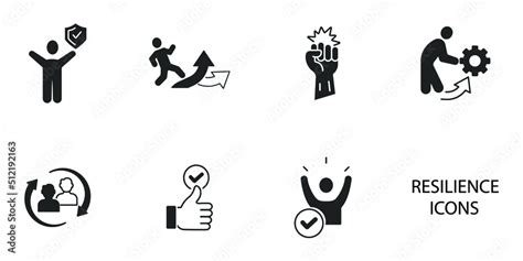 resilience icons symbol vector elements for infographic web Stock Vector | Adobe Stock