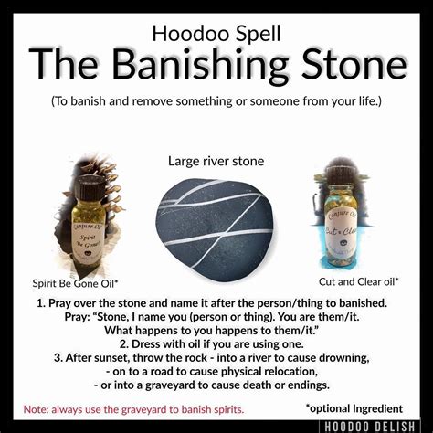 Rebecca Shelton on Instagram: "~*~ HOODOO SPELLS: THE BANISHING STONE ...