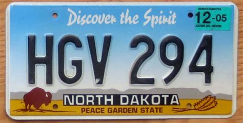 2005 North Dakota vg | Automobile License Plate Store: Collectible ...