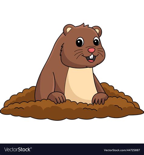 Happy groundhog day cartoon colored clipart Vector Image